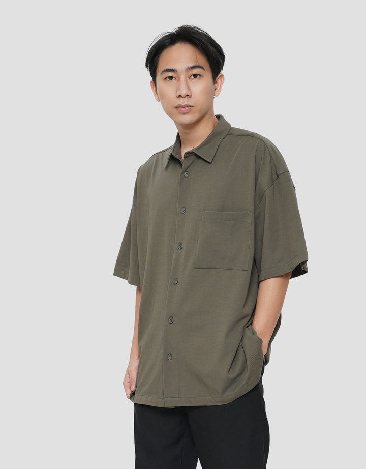 NEVADA PLAIN POLY KEMEJA RELAXED PRIA