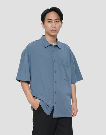NEVADA PLAIN POLY KEMEJA RELAXED PRIA