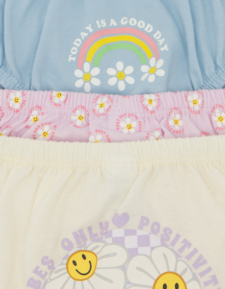LITTLE M PACK OF 3 SMILE RAINBOW CELANA DALAM ANAK PEREMPUAN