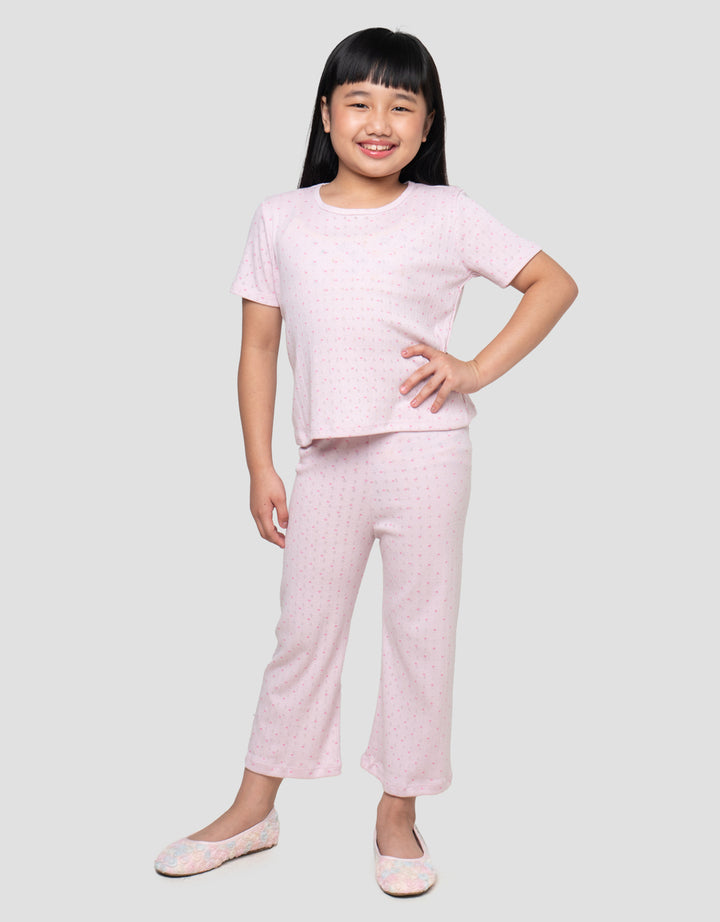 LITTLE M POINTELLE SETELAN PIYAMA ANAK PEREMPUAN