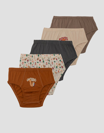 LITTLE M PACK OF 5 FOX DINO CELANA DALAM ANAK LAKI-LAKI