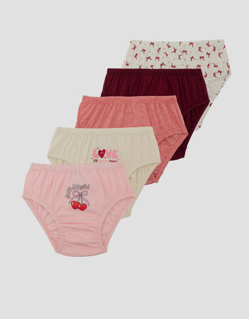 LITTLE M PACK OF 5 CHERRY PITA CELANA DALAM ANAK PEREMPUAN
