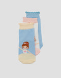 LITTLE M PACK OF 3 BALLERINA KAUS KAKI ANAK PEREMPUAN