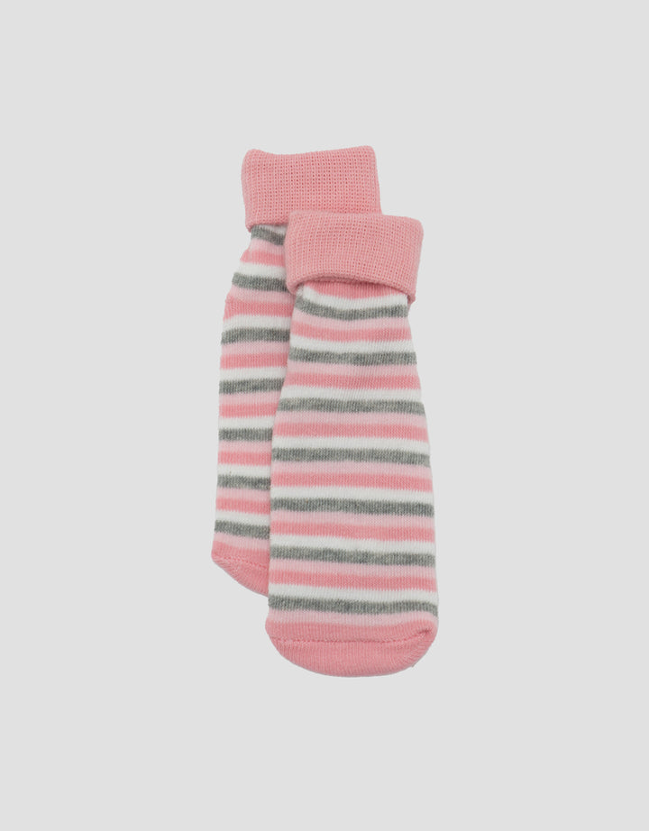 LITTLE M TEKUK STRIPE KAUS KAKI ANAK PEREMPUAN
