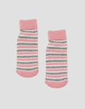 LITTLE M TEKUK STRIPE KAUS KAKI ANAK PEREMPUAN