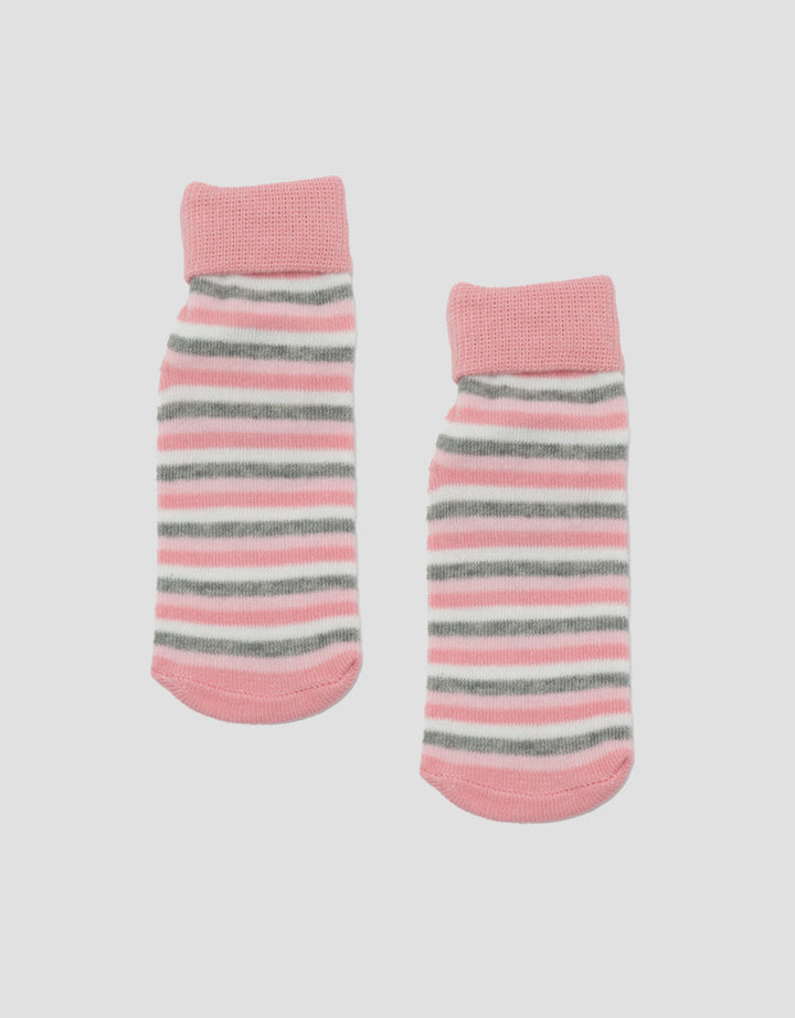 LITTLE M TEKUK STRIPE KAUS KAKI ANAK PEREMPUAN