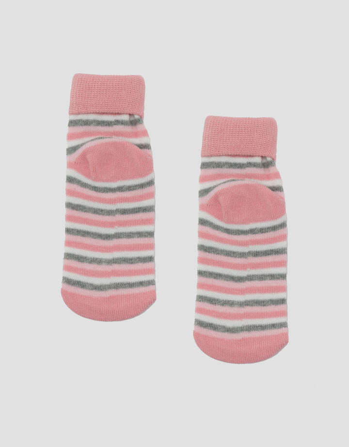LITTLE M TEKUK STRIPE KAUS KAKI ANAK PEREMPUAN