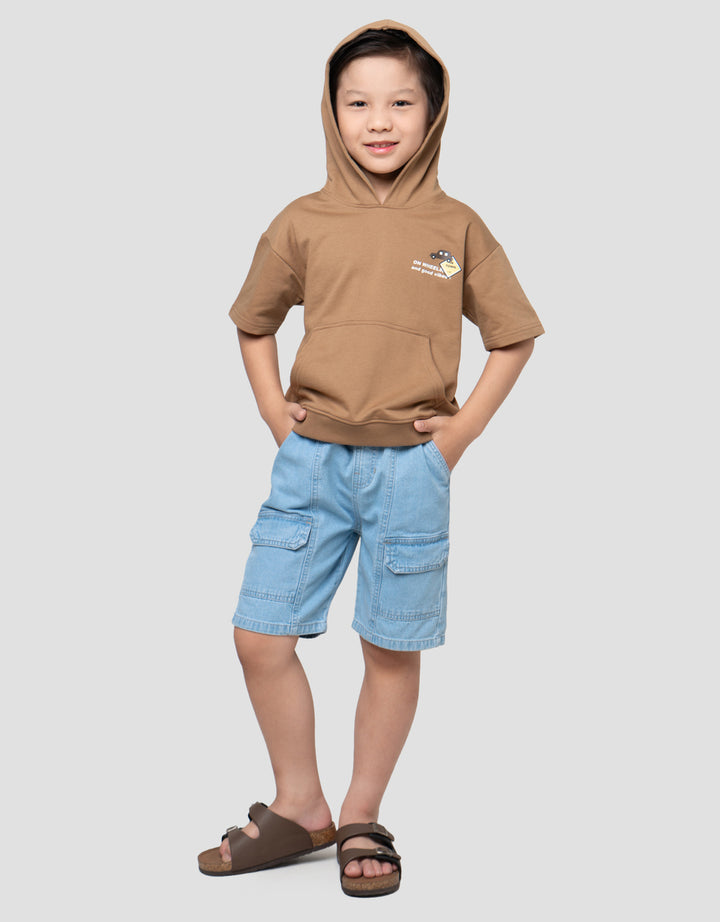 LITTLE M CAR IN TOWN SWEATSHIRT HOODIE ANAK LAKI-LAKI