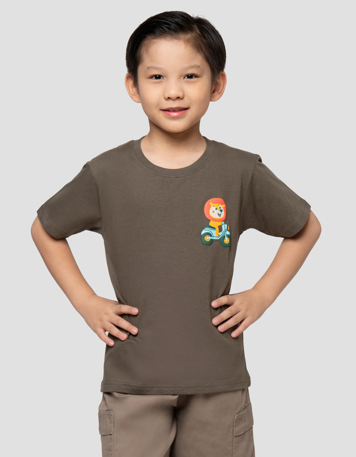 LITTLE M MOTORCYCLE LION KAOS ANAK LAKI-LAKI