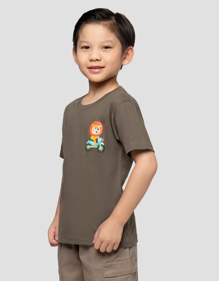 LITTLE M MOTORCYCLE LION KAOS ANAK LAKI-LAKI