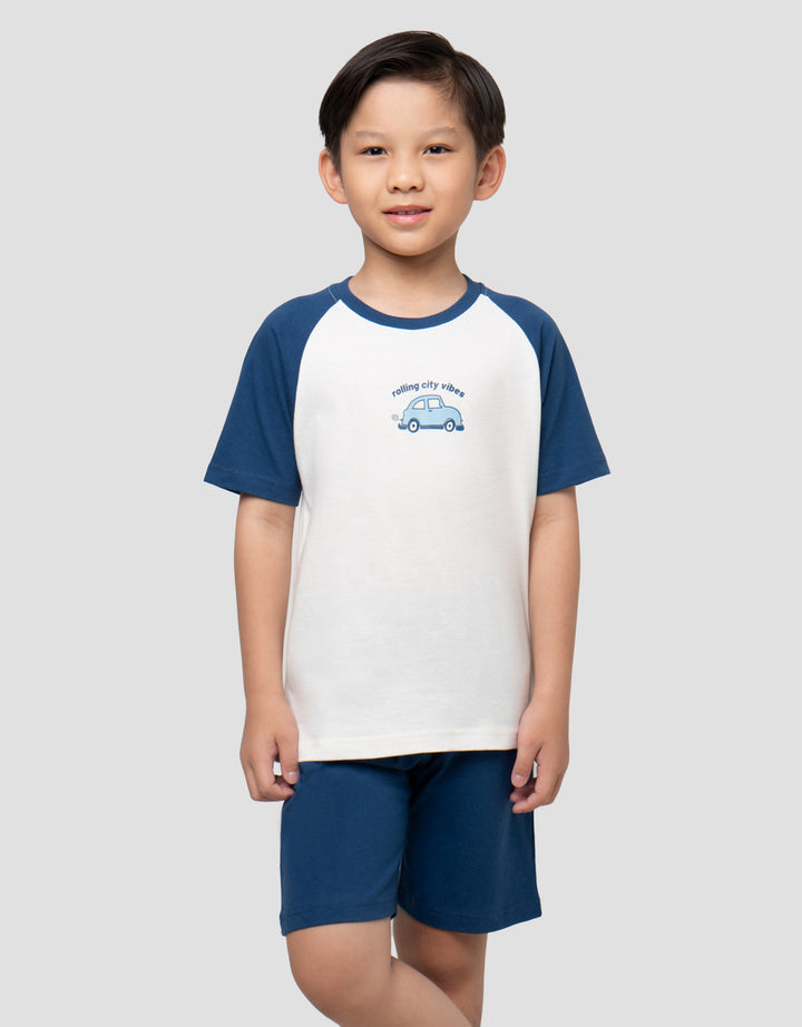 LITTLE M ROLLING CITY VIBES PAKAIAN SETELAN ANAK LAKI-LAKI
