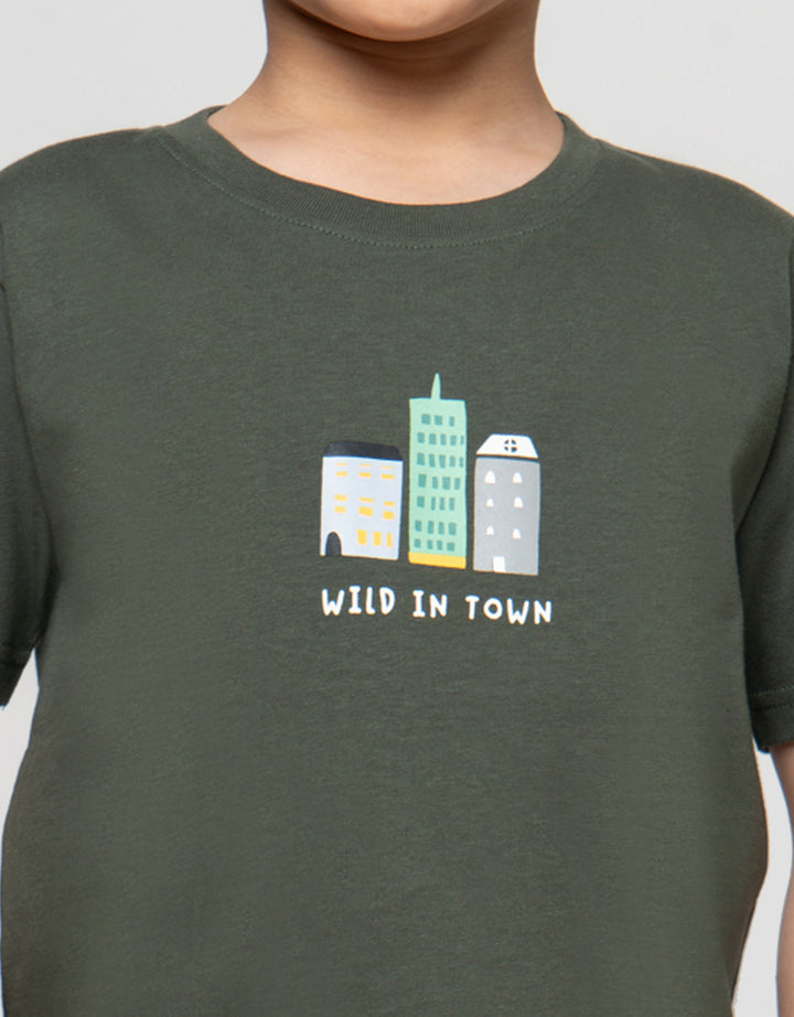 LITTLE M PRINT WILD IN TOWN PRINT  PAKAIAN SETELAN ANAK LAKI-LAKI