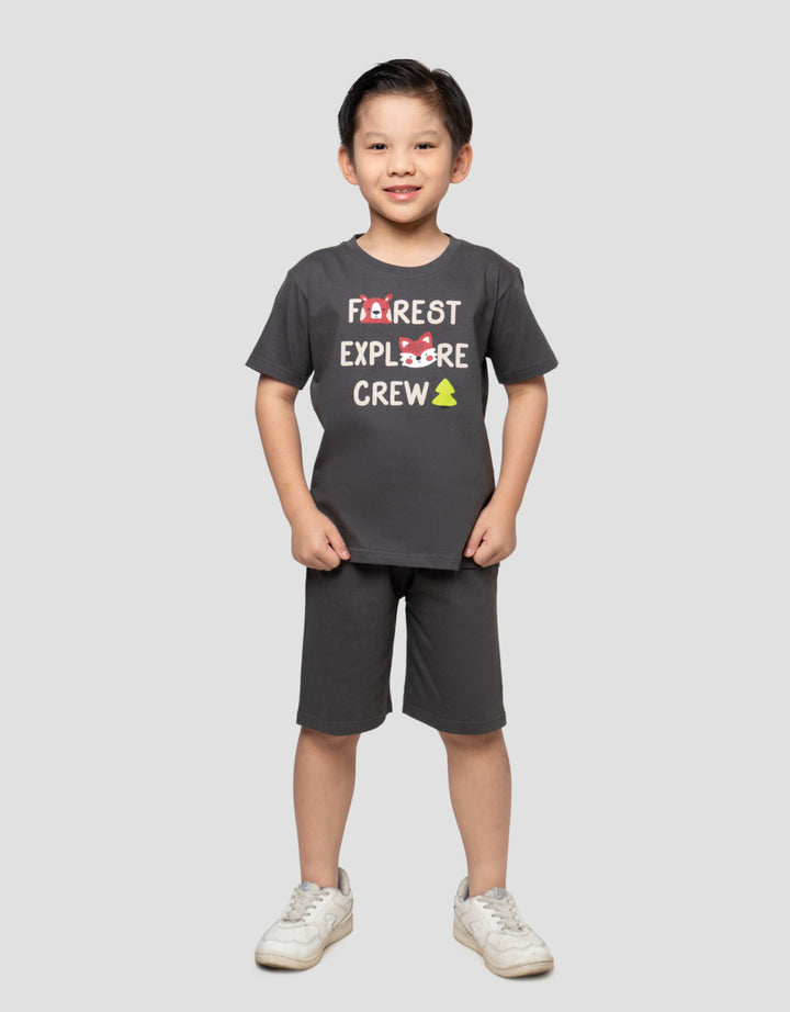 LITTLE M PRINT FOREST EXPLORE PAKAIAN SETELAN ANAK LAKI-LAKI