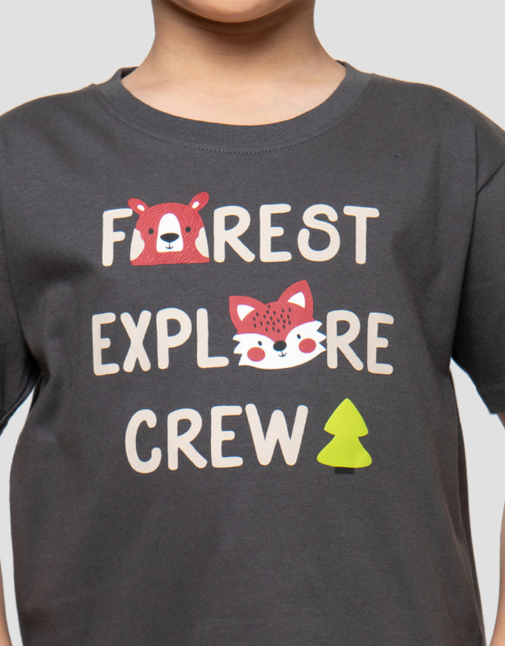 LITTLE M PRINT FOREST EXPLORE PAKAIAN SETELAN ANAK LAKI-LAKI