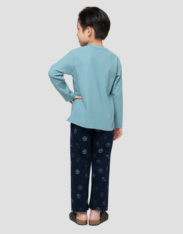 LITTLE M WAFLE DINO SNORE SETELAN PIYAMA ANAK LAKI-LAKI