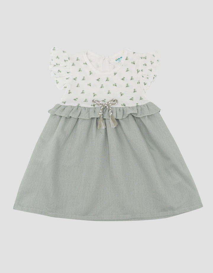 Little M Mix Woven Lovely Embro Midi Dress Bayi