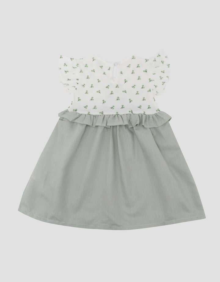 Little M Mix Woven Lovely Embro Midi Dress Bayi