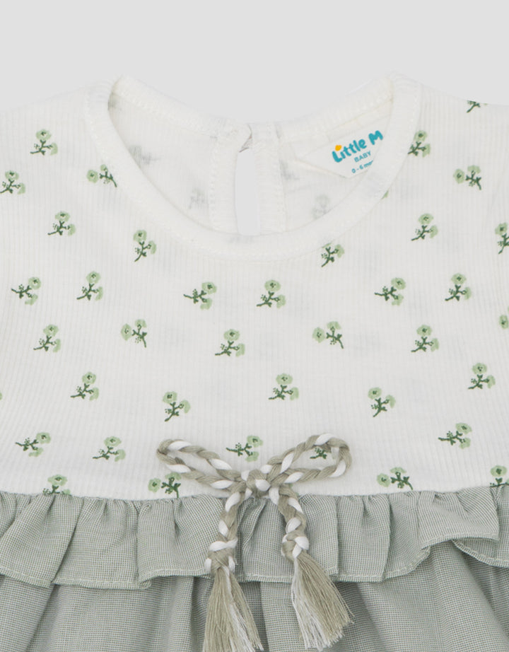 Little M Mix Woven Lovely Embro Midi Dress Bayi