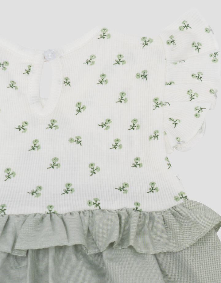 Little M Mix Woven Lovely Embro Midi Dress Bayi