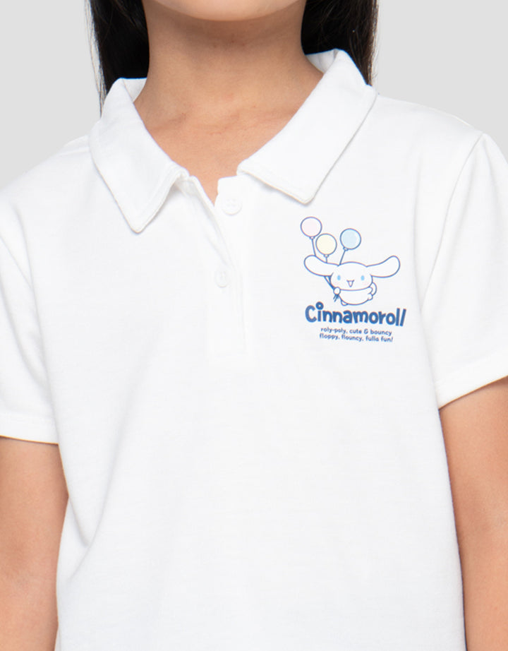 CHARACTER CINNAMOROLL RUFFLE KAOS POLO ANAK PEREMPUAN
