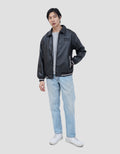 NEVADA BOXY FIT LEATHER WITH EMBROIDERY JAKET PRIA