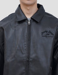 NEVADA BOXY FIT LEATHER WITH EMBROIDERY JAKET PRIA
