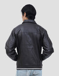 NEVADA BOXY FIT LEATHER WITH EMBROIDERY JAKET PRIA