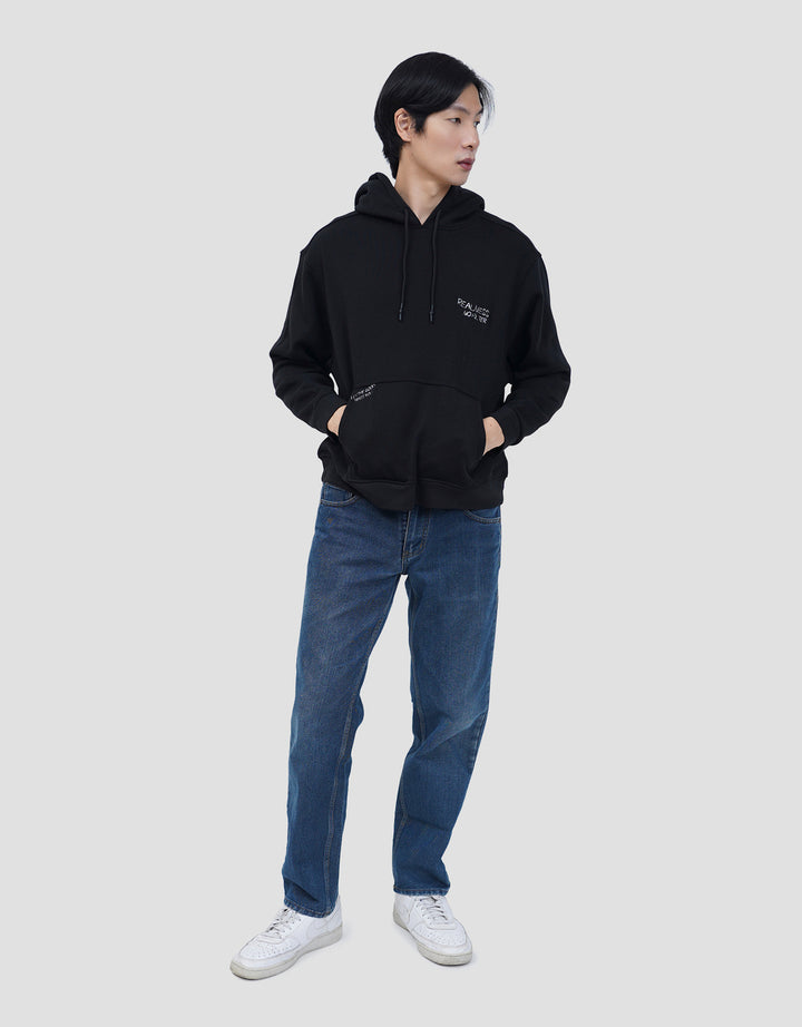 NEVADA BOXY FIT RANDOM PLACEMENT TEXTS SWEATER HOODIE PRIA
