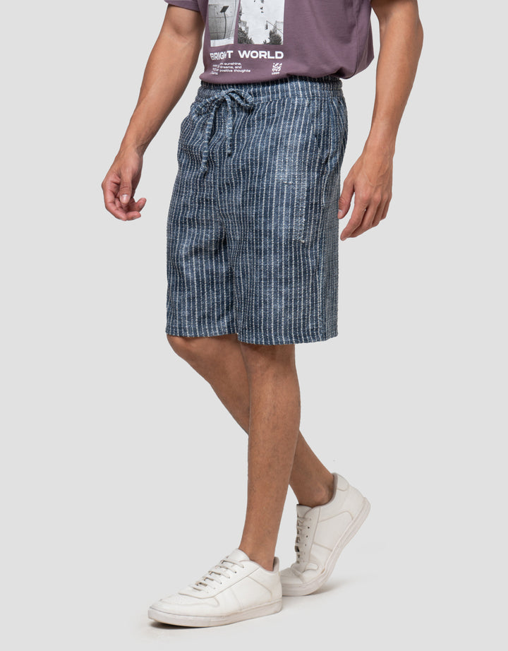 NEVADA KNEE LOOKS DENIM TEXT CELANA PENDEK PRIA