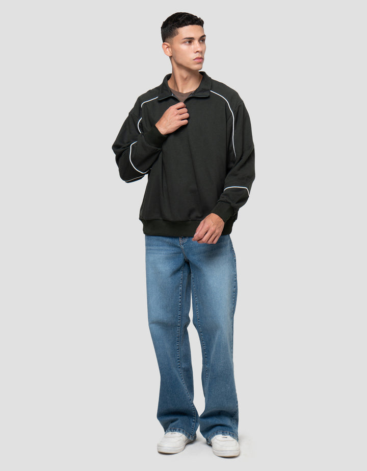NEVADA RAGLAN PIPPING HALF ZIPP SWEATER PRIA