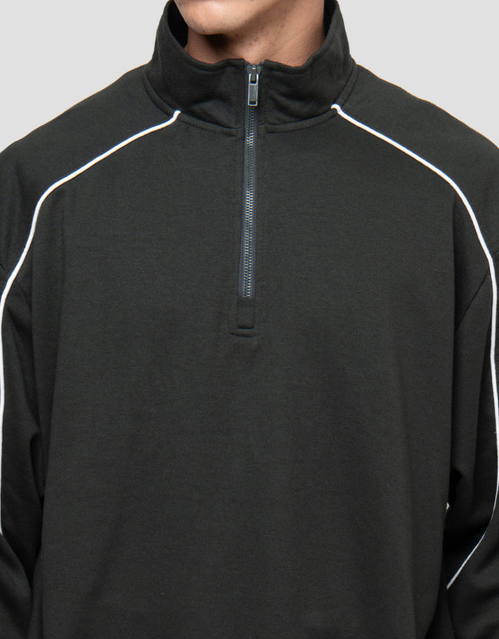 NEVADA RAGLAN PIPPING HALF ZIPP SWEATER PRIA