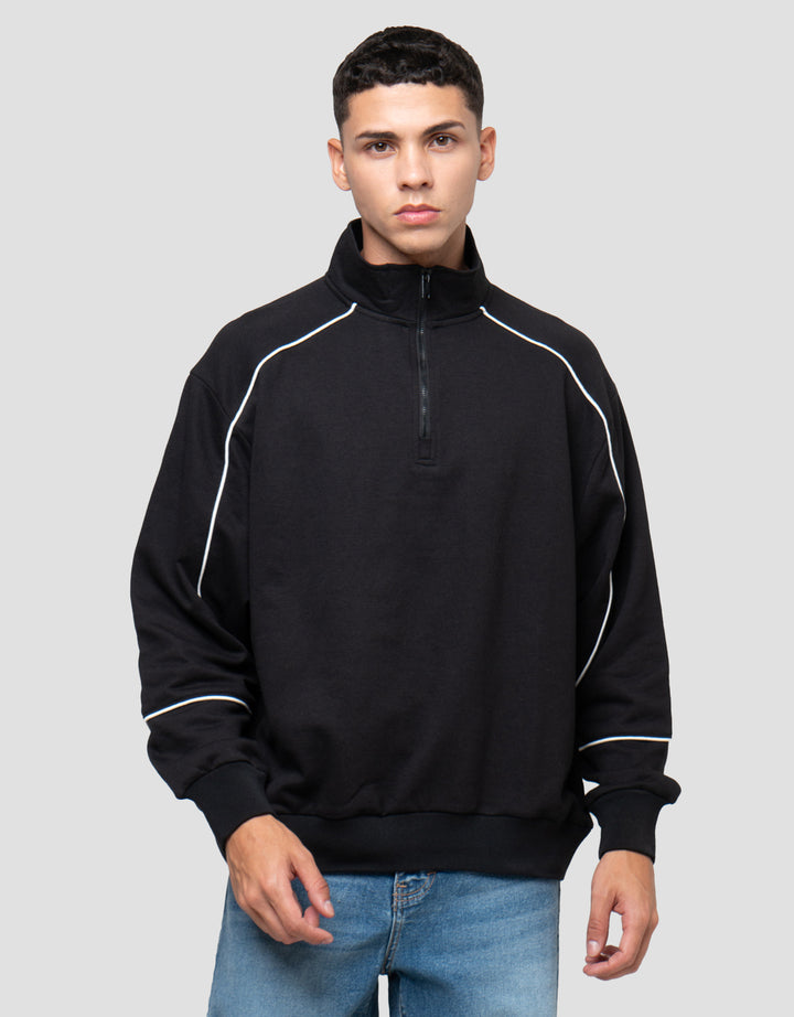 NEVADA RAGLAN PIPPING HALF ZIPP SWEATER PRIA