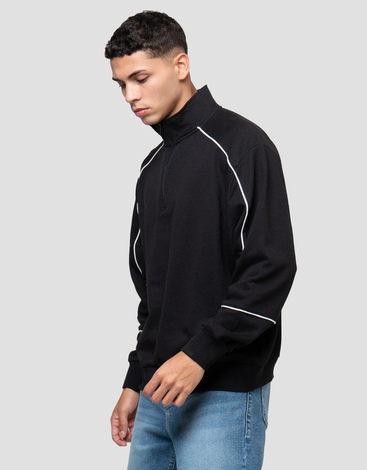 NEVADA RAGLAN PIPPING HALF ZIPP SWEATER PRIA