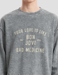 NEVADA UNIVERSAL MUSIC BON JOVI PRINT BAD MEDICINE SWEATER PRIA