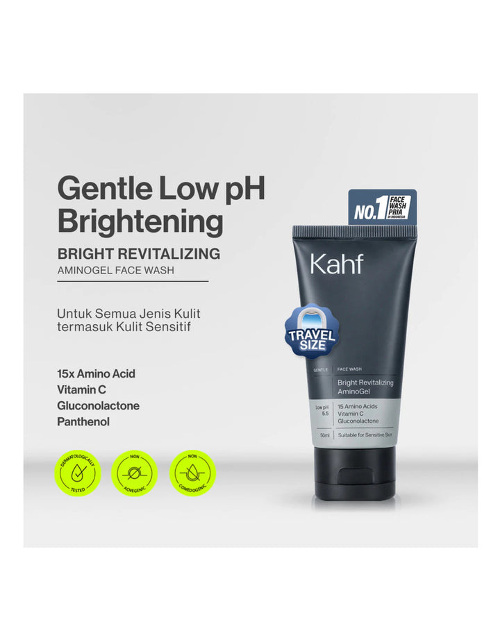 KAHF BRIGHT REVITALIZING AMINOGEL FACE WASH 50 ML