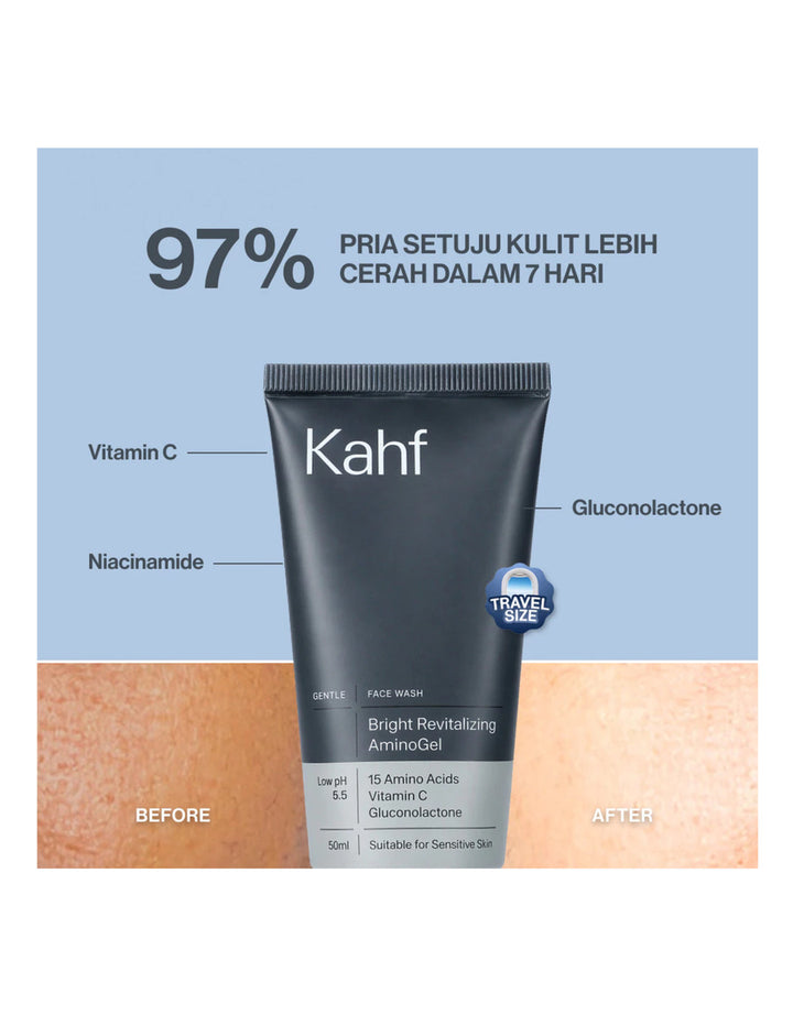 KAHF BRIGHT REVITALIZING AMINOGEL FACE WASH 50 ML