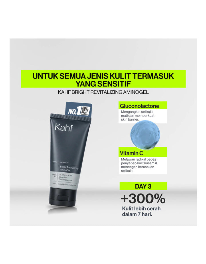 KAHF BRIGHT REVITALIZING AMINOGEL FACE WASH 50 ML