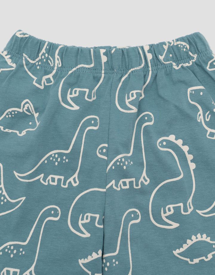 Little M Dino Print Pakaian Setelan Bayi
