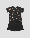 LITTLE M PRINT MINI BEARY SETELAN BAYI