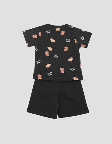 LITTLE M PRINT MINI BEARY SETELAN BAYI
