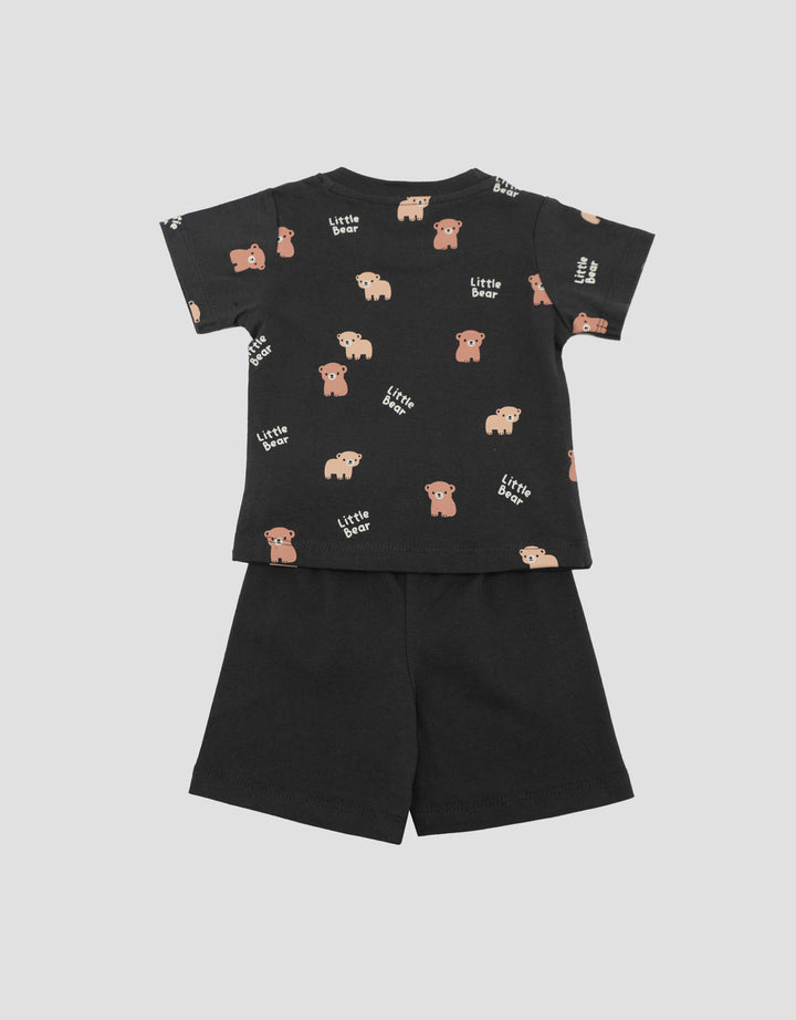 LITTLE M PRINT MINI BEARY SETELAN BAYI