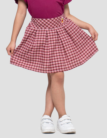 DISNEY POOH WOVEN CHECKED ROK ANAK PEREMPUAN