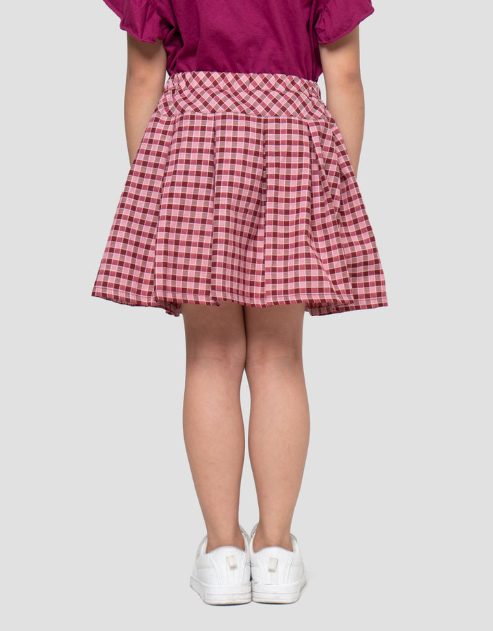 DISNEY POOH WOVEN CHECKED ROK ANAK PEREMPUAN