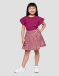 DISNEY POOH WOVEN CHECKED ROK ANAK PEREMPUAN