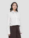 NEVADA EMBRO STRIPE KEMEJA BOXY WANITA