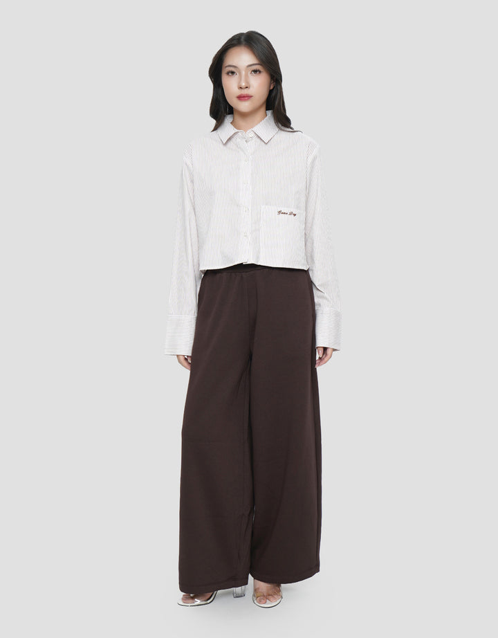 NEVADA EMBRO STRIPE KEMEJA BOXY WANITA