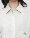 NEVADA EMBRO STRIPE BOXY KEMEJA WANITA