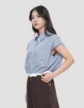 NEVADA STRIPE TOP KEMEJA BOXY WANITA