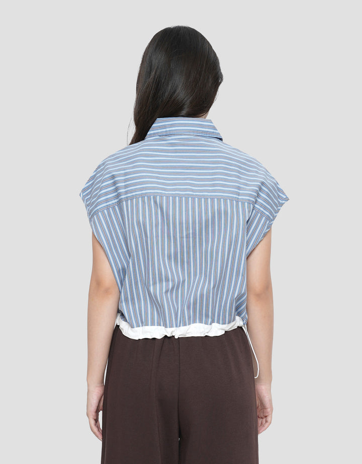 NEVADA STRIPE TOP KEMEJA BOXY WANITA