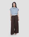 NEVADA STRIPE TOP KEMEJA BOXY WANITA